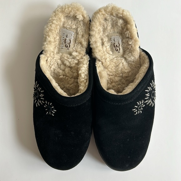 UGG Australia #5430 Solvang Shearling Lined Mules / Clogs - Black - 8 - Picture 3 of 9